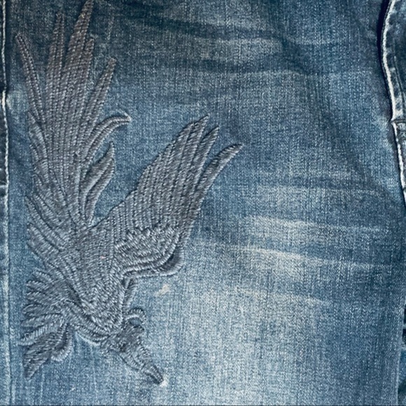 Kensie Skinny Embroidered Dark Wash Jeans-8 - Picture 7 of 9